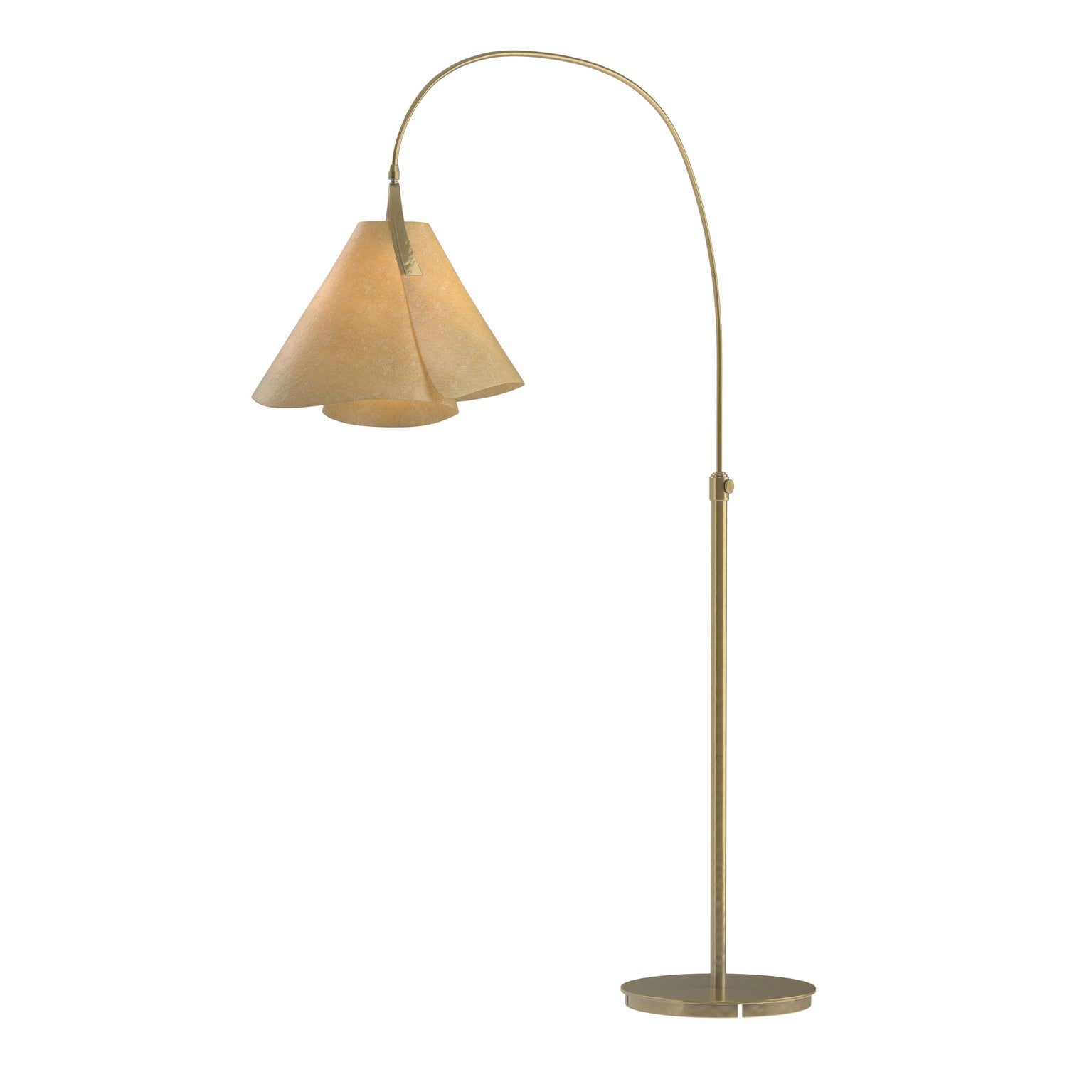 Hubbardton Forge - One Light Floor Lamp - Mobius - Modern Brass- Union Lighting Luminaires Decor