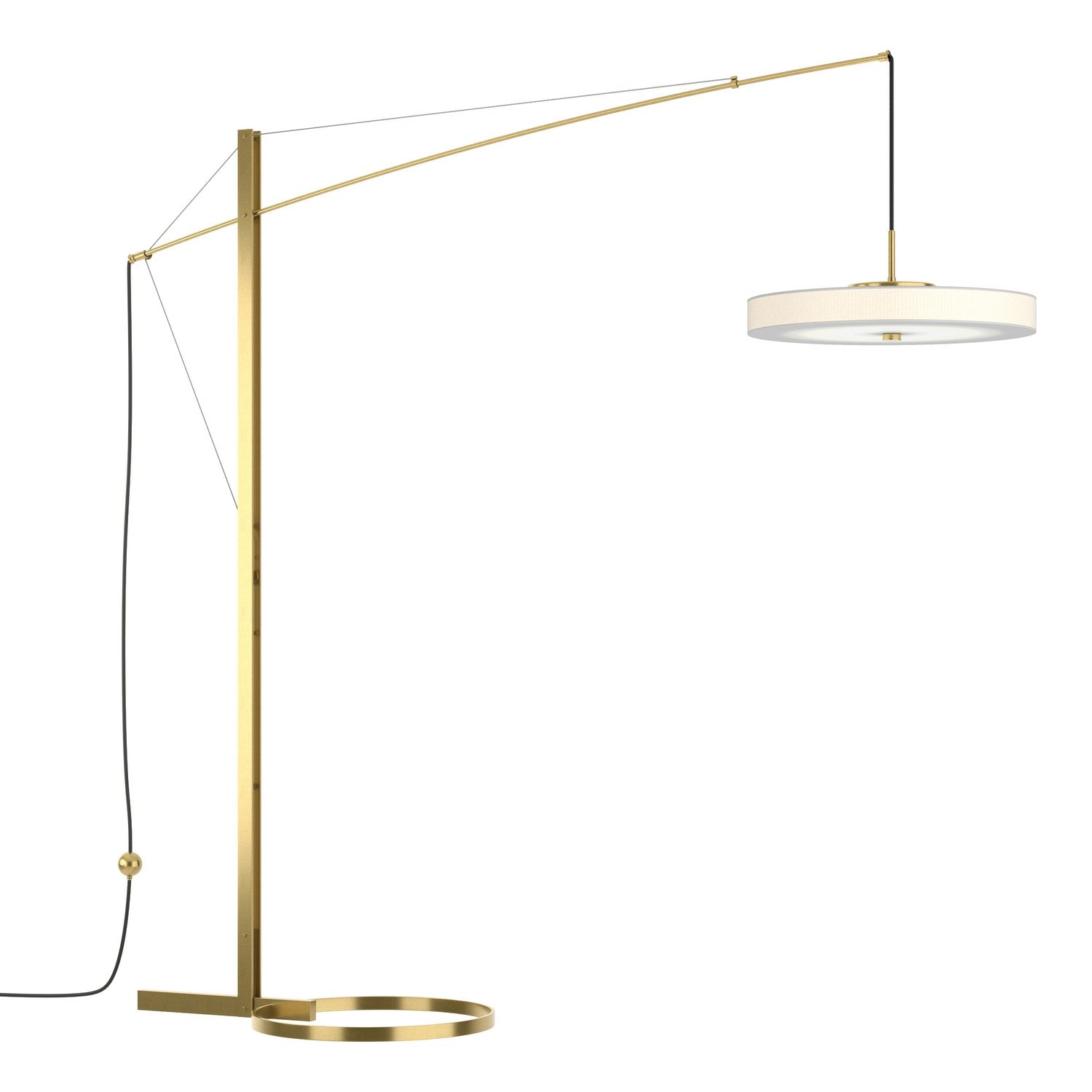 Hubbardton Forge - LED Floor Lamp - Disq - Modern Brass- Union Lighting Luminaires Decor