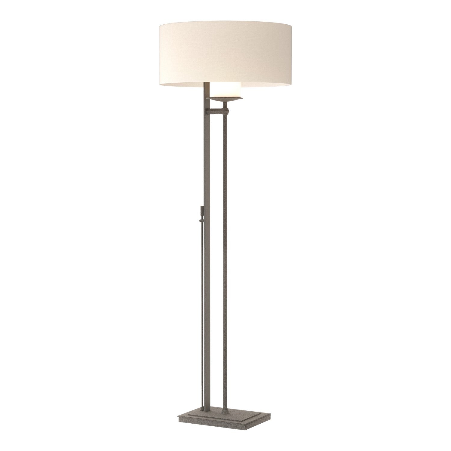 Hubbardton Forge - One Light Floor Lamp - Rook - Natural Iron- Union Lighting Luminaires Decor