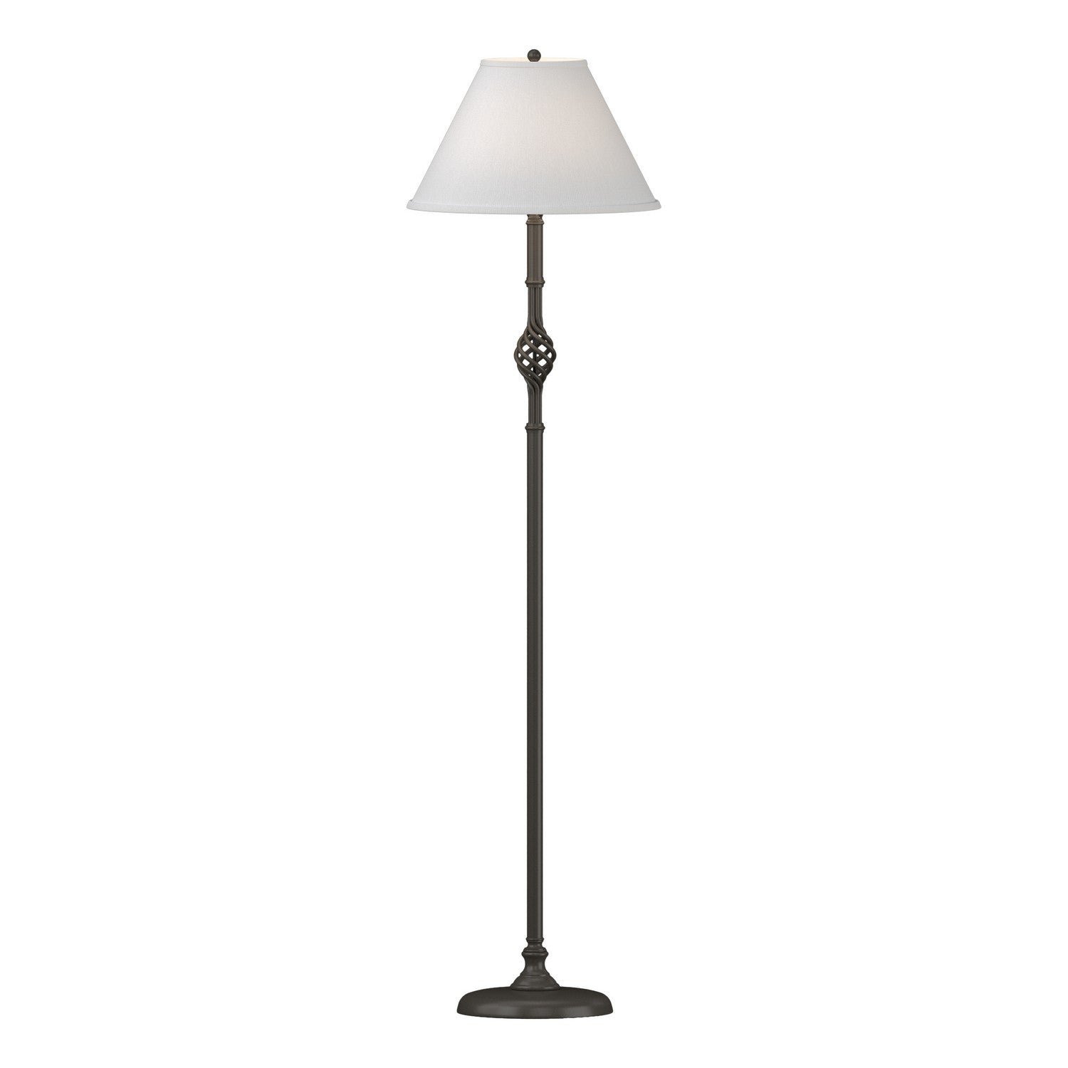 Hubbardton Forge - One Light Floor Lamp - Twist Basket - Dark Smoke- Union Lighting Luminaires Decor