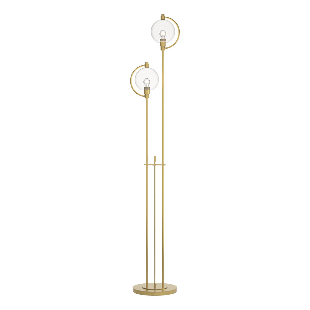 Hubbardton Forge - Two Light Floor Lamp - Pluto - Modern Brass- Union Lighting Luminaires Decor