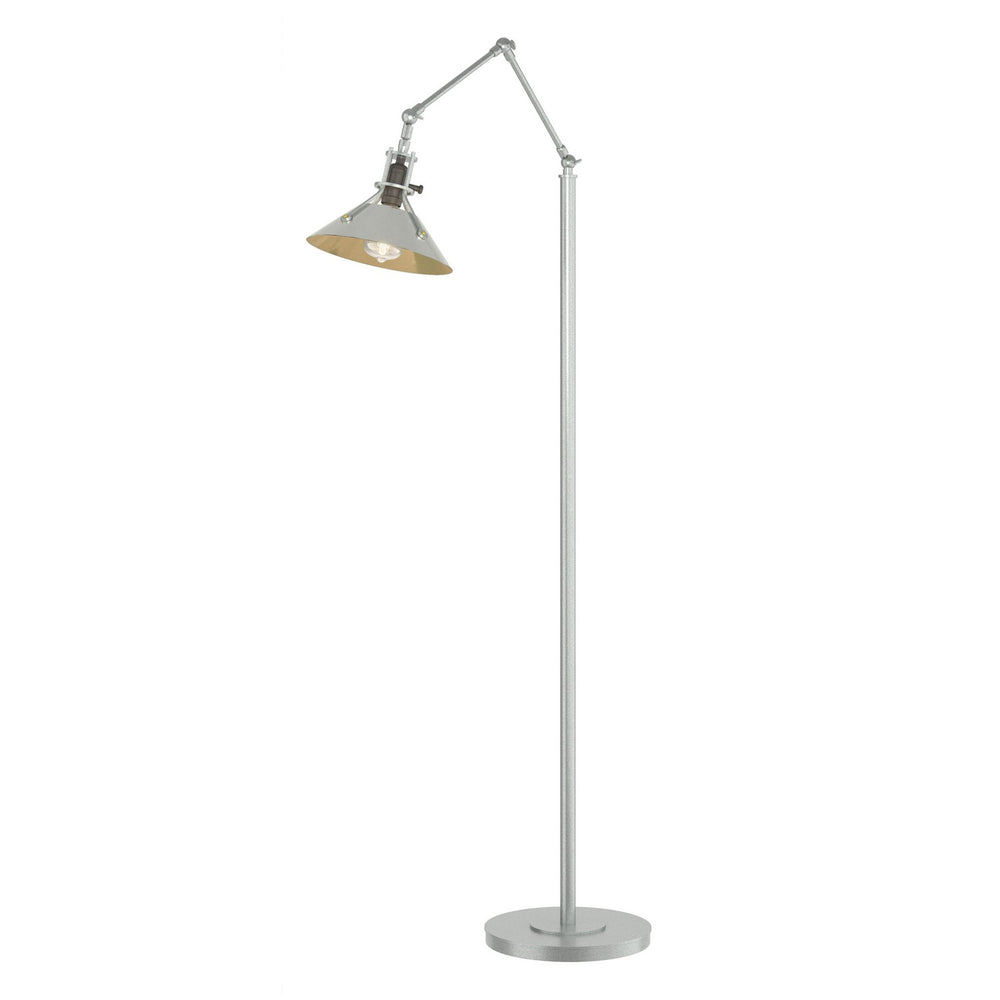 Hubbardton Forge - One Light Floor Lamp - Henry - Vintage Platinum- Union Lighting Luminaires Decor