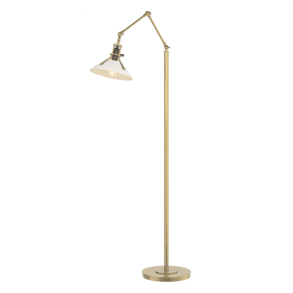 Hubbardton Forge - One Light Floor Lamp - Henry - Modern Brass- Union Lighting Luminaires Decor