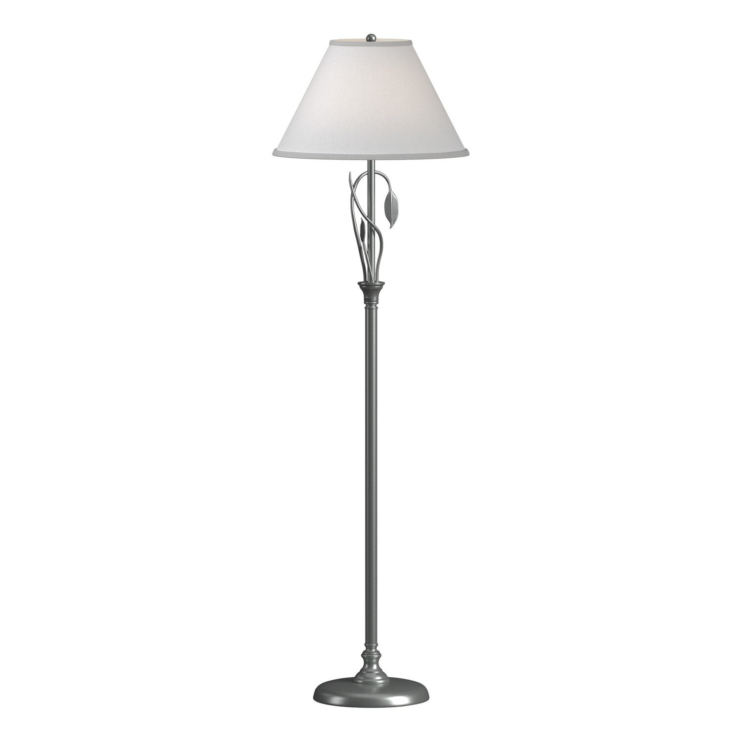 Hubbardton Forge - One Light Floor Lamp - Leaf - Vintage Platinum- Union Lighting Luminaires Decor