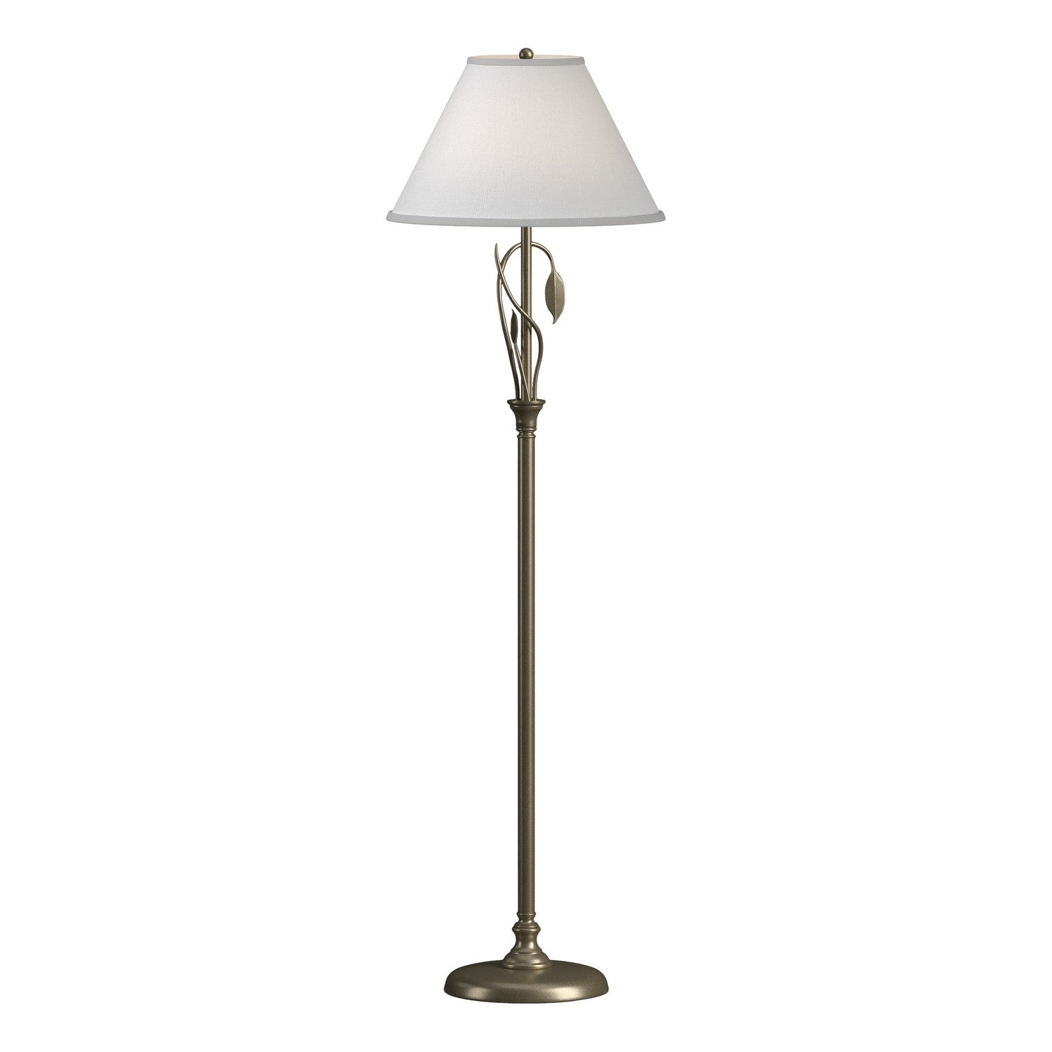 Hubbardton Forge - One Light Floor Lamp - Leaf - Soft Gold- Union Lighting Luminaires Decor