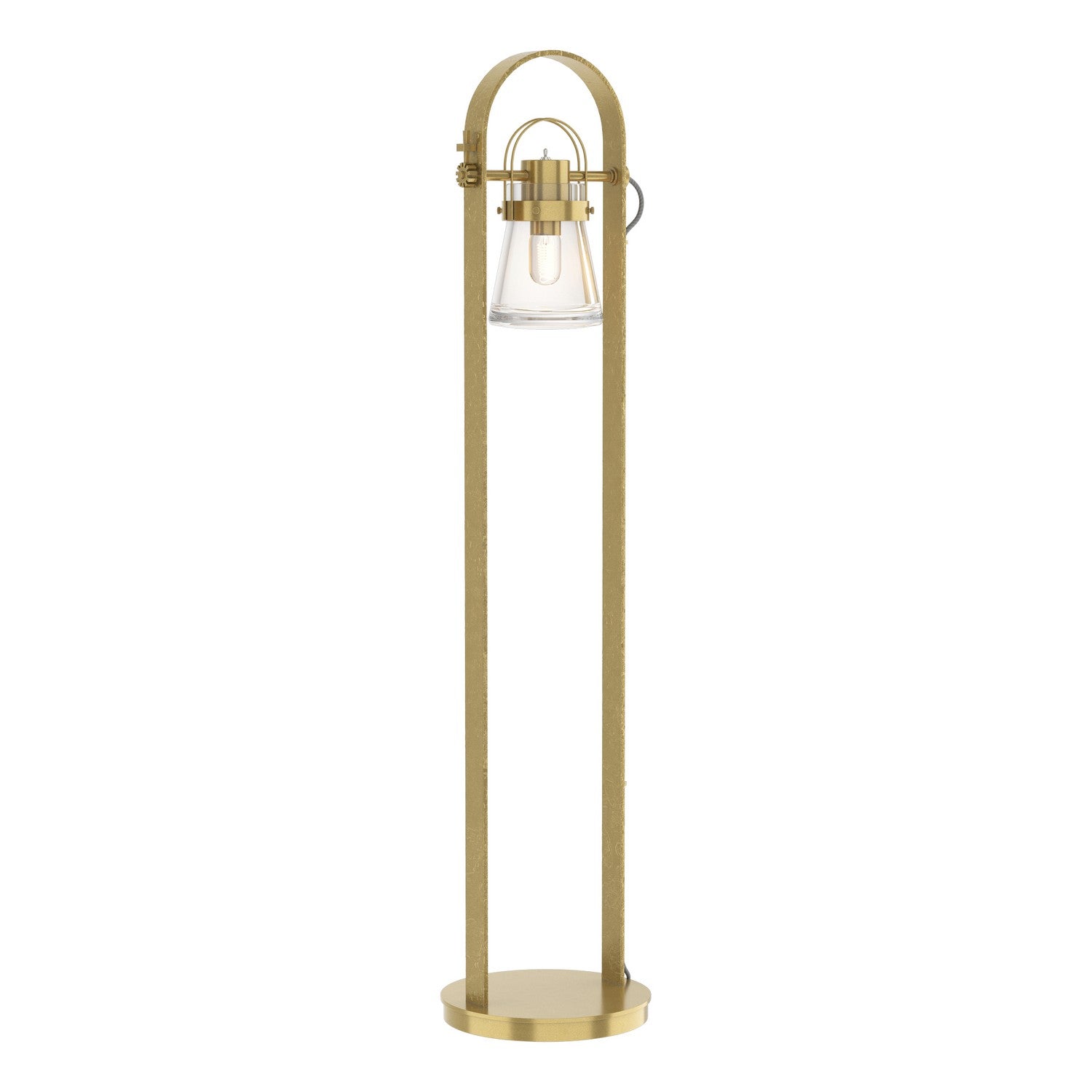 Hubbardton Forge - One Light Floor Lamp - Erlenmeyer - Modern Brass- Union Lighting Luminaires Decor