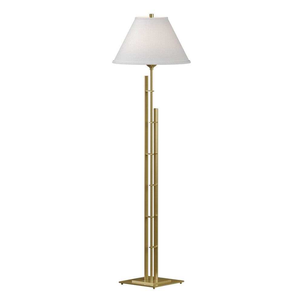 Hubbardton Forge - One Light Floor Lamp - Metra - Modern Brass- Union Lighting Luminaires Decor