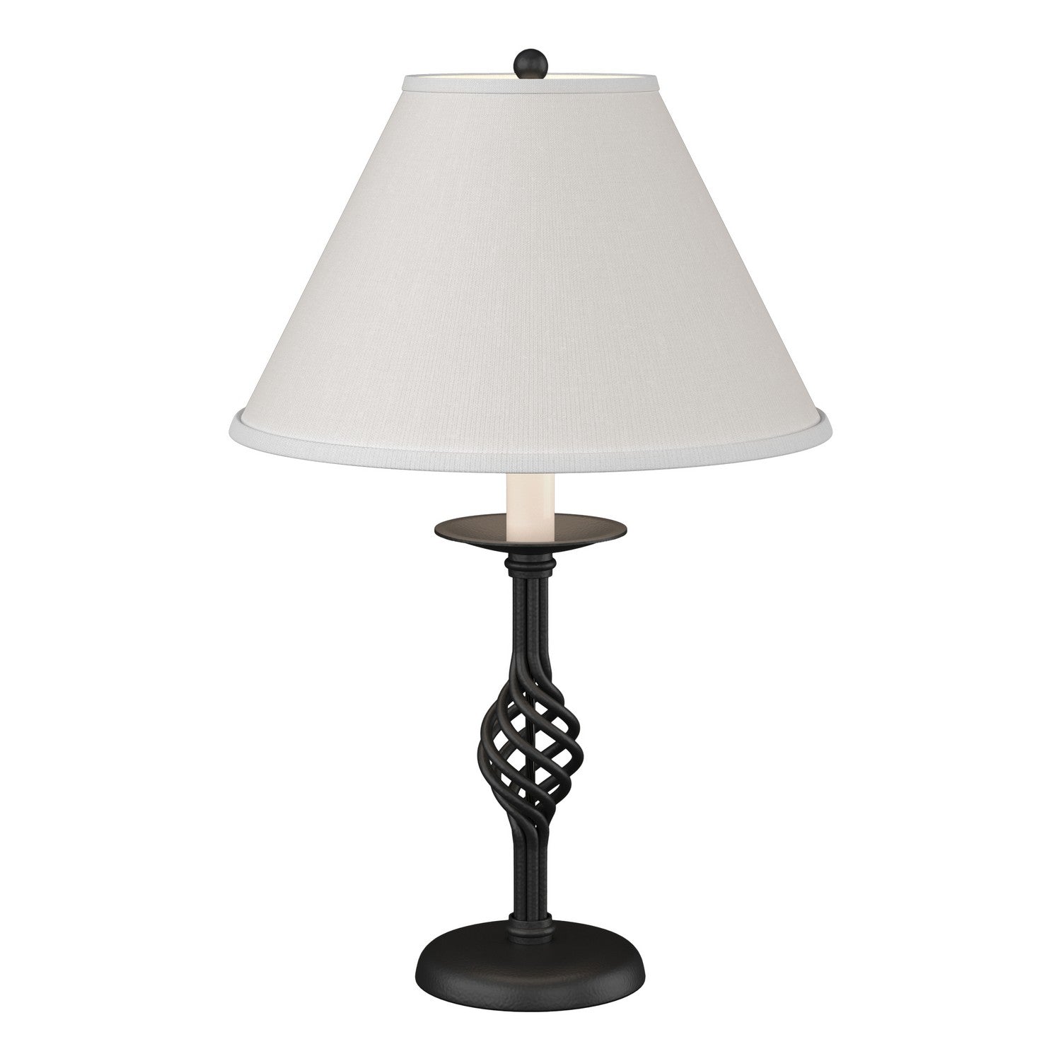 Hubbardton Forge - One Light Table Lamp - Twist Basket - Black- Union Lighting Luminaires Decor