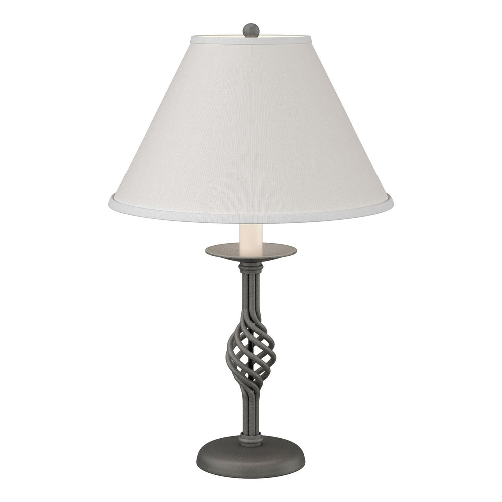 Hubbardton Forge - One Light Table Lamp - Twist Basket - Natural Iron- Union Lighting Luminaires Decor