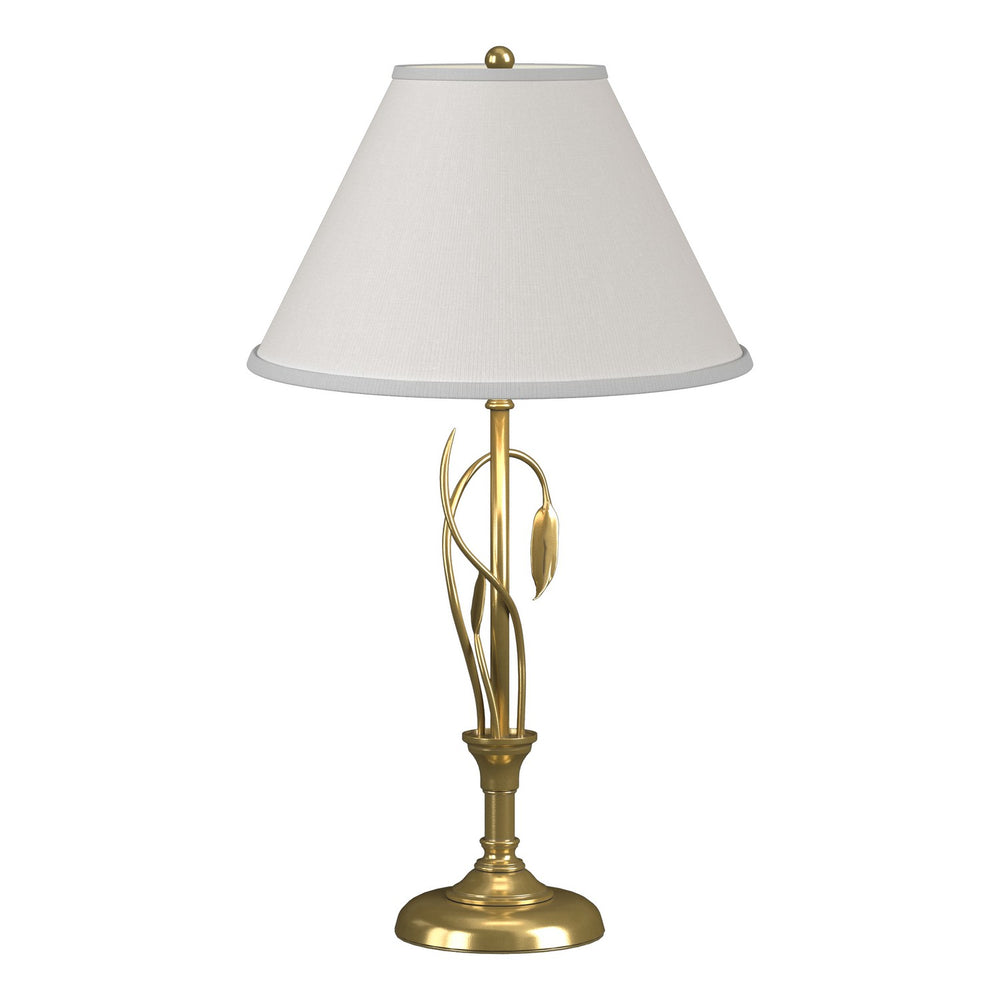 Hubbardton Forge - One Light Table Lamp - Leaf - Modern Brass- Union Lighting Luminaires Decor