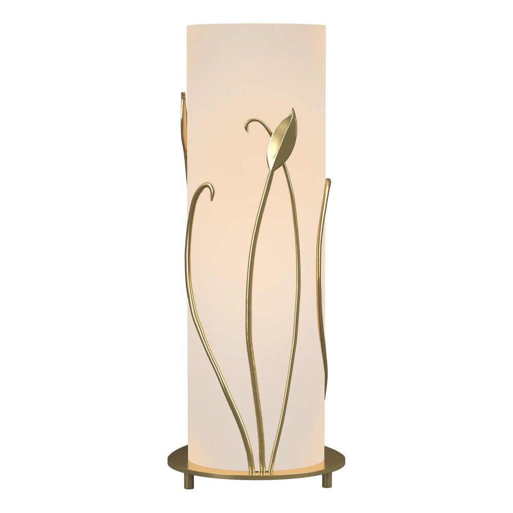 Hubbardton Forge - One Light Table Lamp - Leaf - Modern Brass- Union Lighting Luminaires Decor