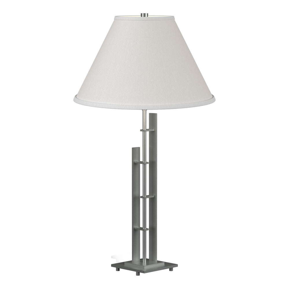 Hubbardton Forge - One Light Table Lamp - Metra - Vintage Platinum- Union Lighting Luminaires Decor