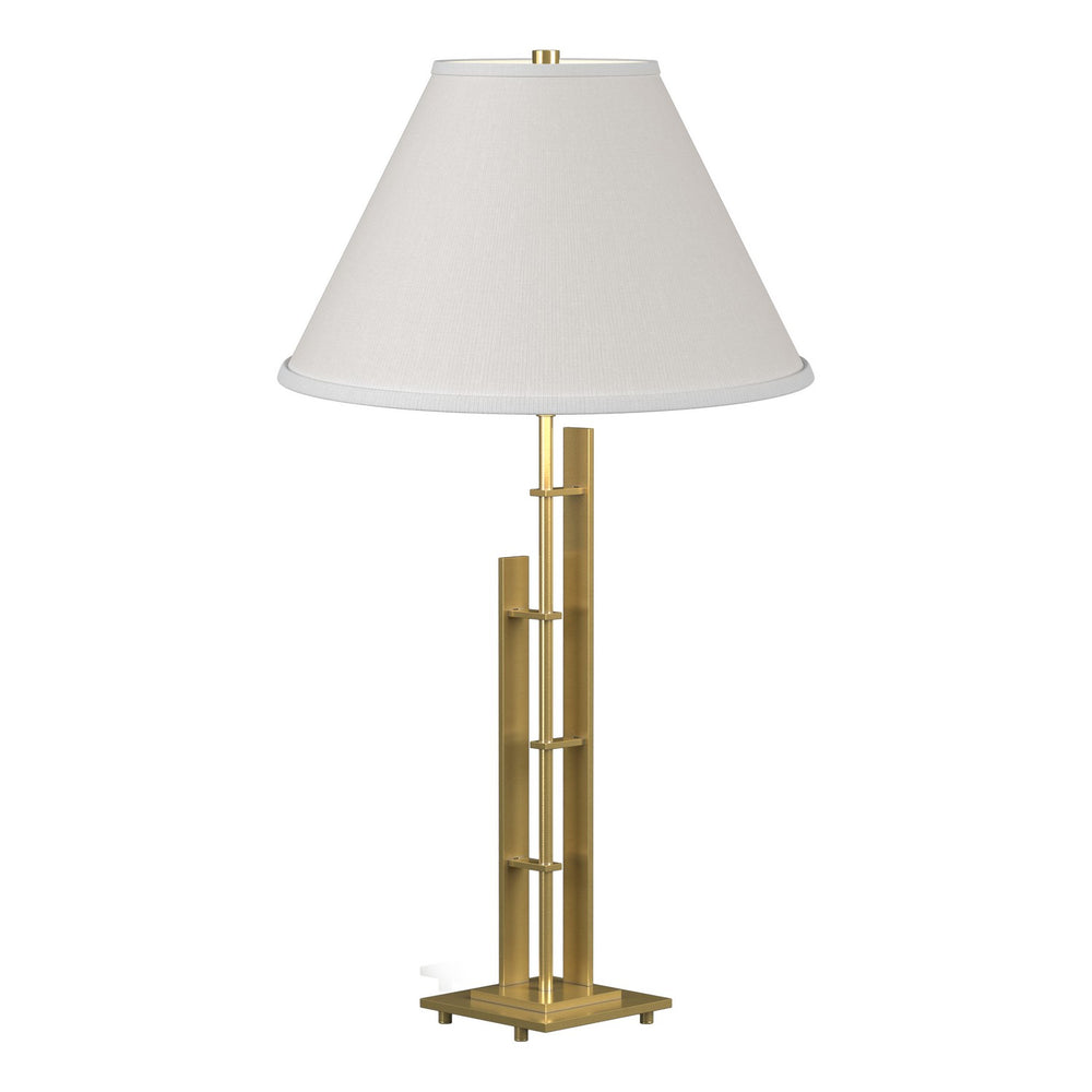 Hubbardton Forge - One Light Table Lamp - Metra - Modern Brass- Union Lighting Luminaires Decor