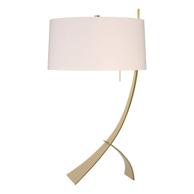 Hubbardton Forge - One Light Table Lamp - Stasis - Modern Brass- Union Lighting Luminaires Decor