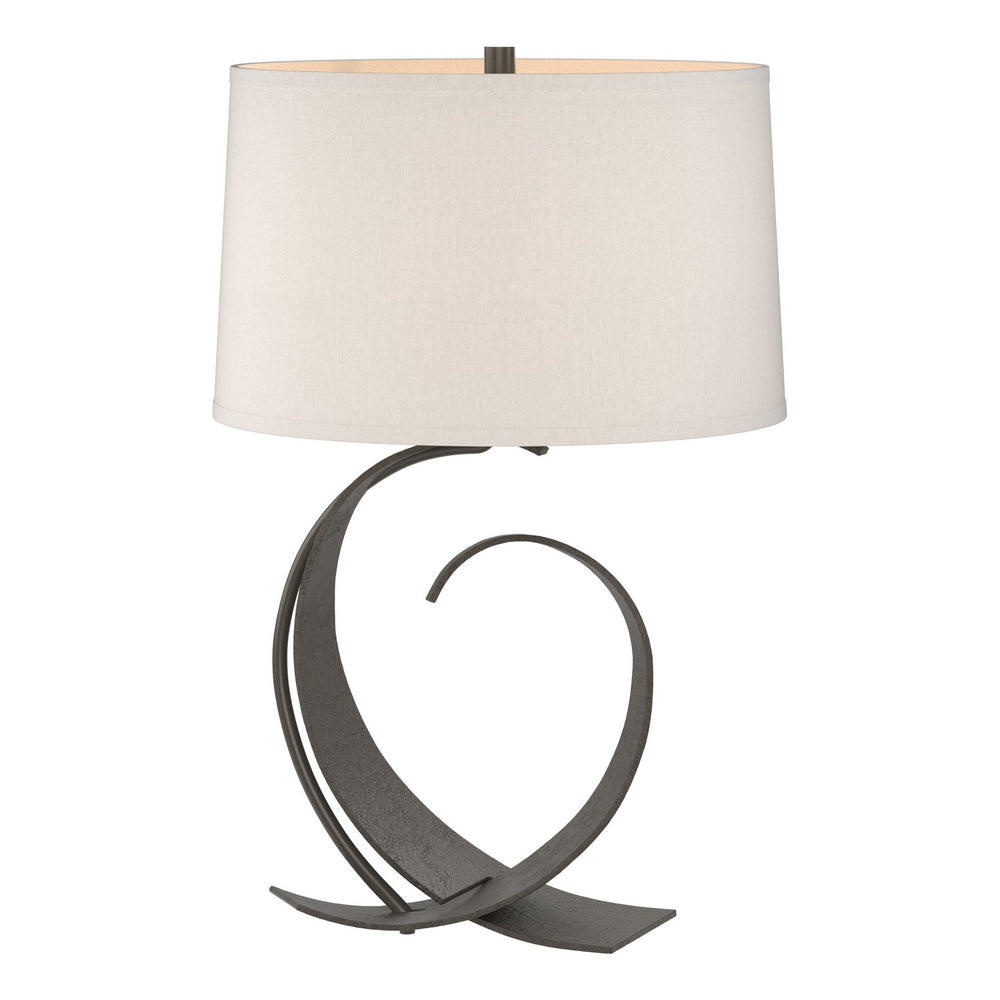 Hubbardton Forge - One Light Table Lamp - Fullered - Dark Smoke- Union Lighting Luminaires Decor