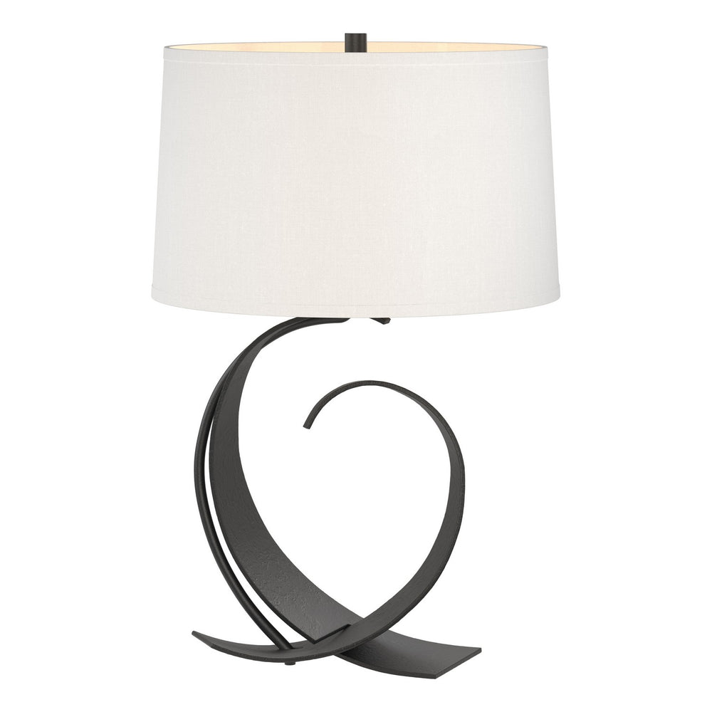 Hubbardton Forge - One Light Table Lamp - Fullered Impressions - Black- Union Lighting Luminaires Decor