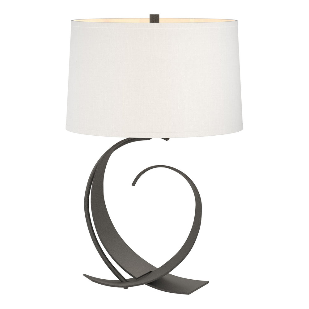Hubbardton Forge - One Light Table Lamp - Fullered Impressions - Natural Iron- Union Lighting Luminaires Decor