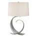 Hubbardton Forge - One Light Table Lamp - Fullered Impressions - Vintage Platinum- Union Lighting Luminaires Decor