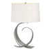 Hubbardton Forge - One Light Table Lamp - Fullered Impressions - Vintage Platinum- Union Lighting Luminaires Decor