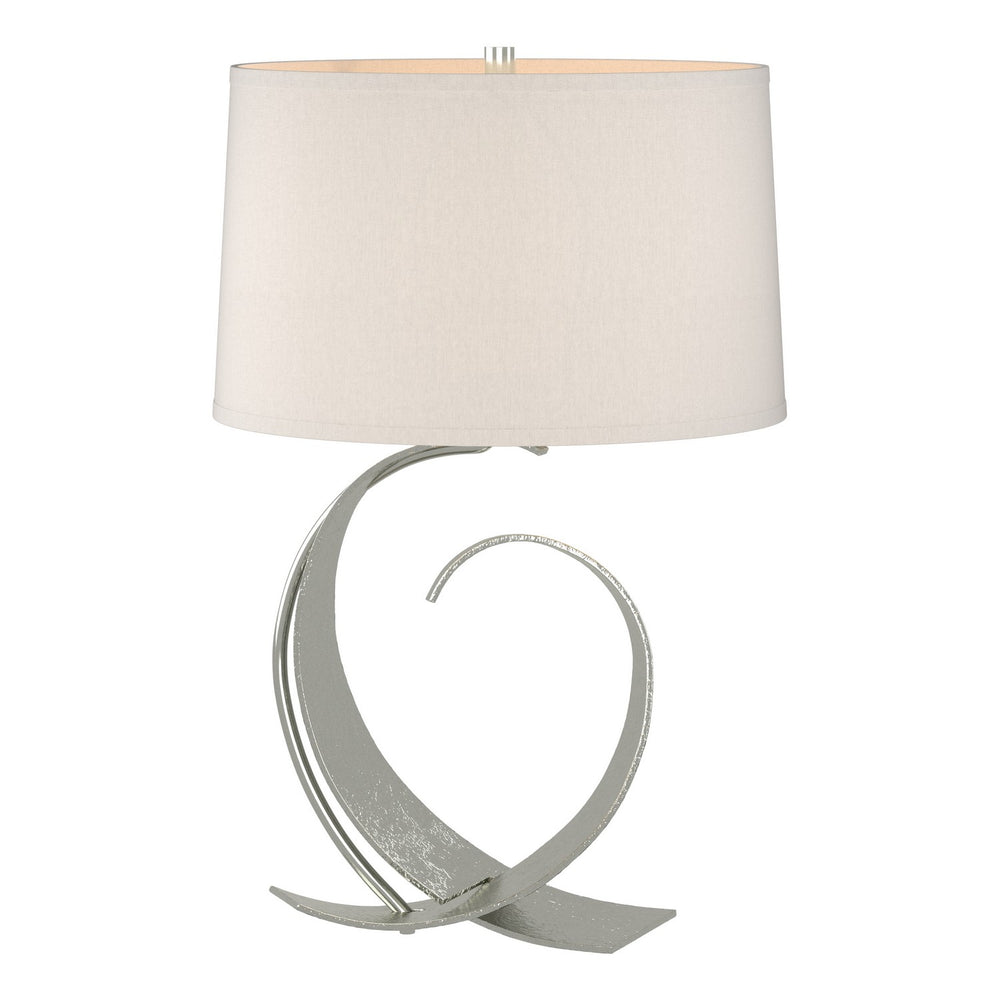 Hubbardton Forge - One Light Table Lamp - Fullered Impressions - Sterling- Union Lighting Luminaires Decor