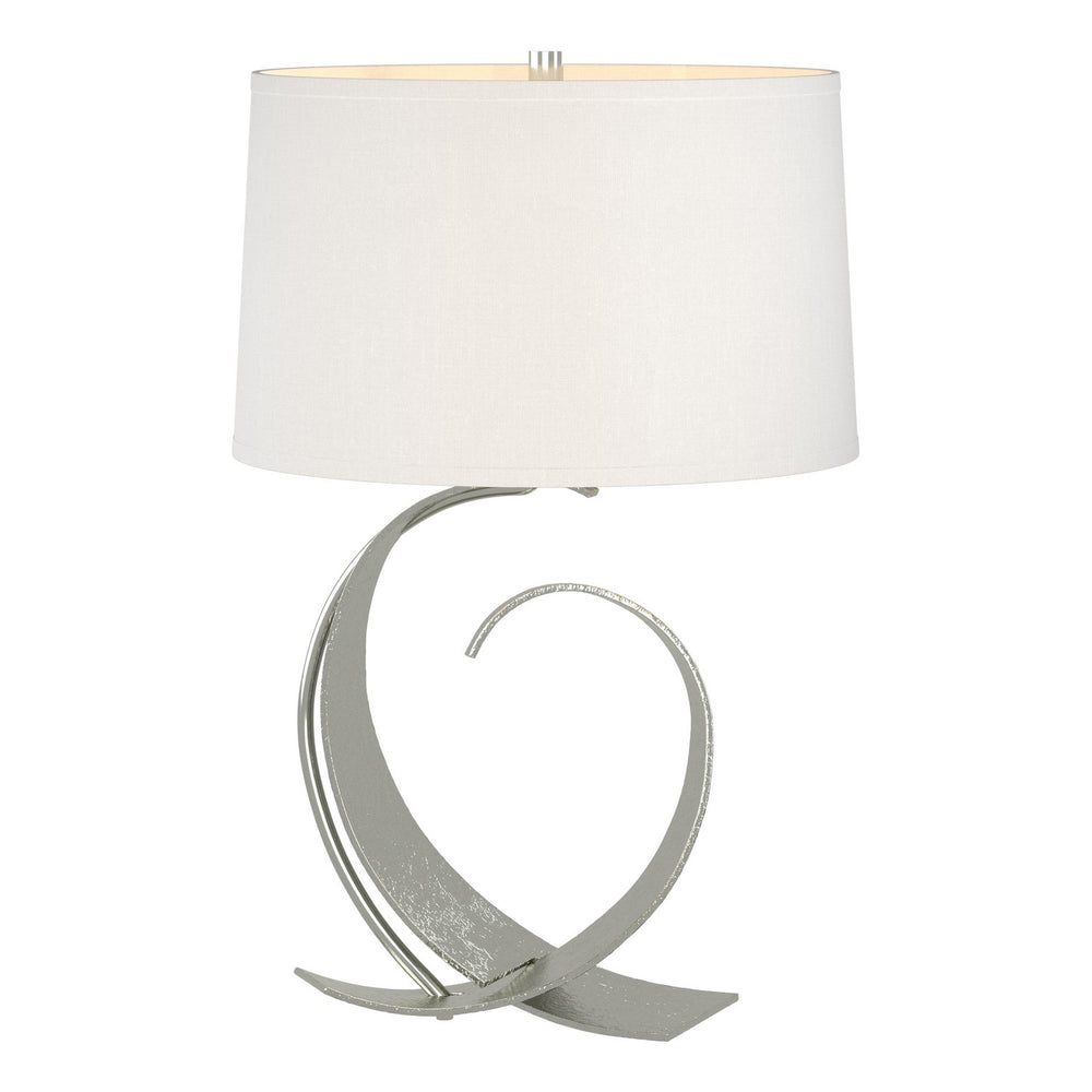 Hubbardton Forge - One Light Table Lamp - Fullered Impressions - Sterling- Union Lighting Luminaires Decor