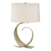 Hubbardton Forge - One Light Table Lamp - Fullered Impressions - Modern Brass- Union Lighting Luminaires Decor
