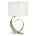 Hubbardton Forge - One Light Table Lamp - Fullered Impressions - Modern Brass- Union Lighting Luminaires Decor