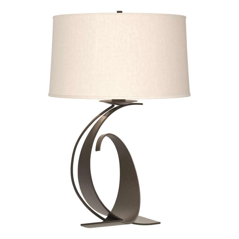 Hubbardton Forge - One Light Table Lamp - Fullered - Dark Smoke- Union Lighting Luminaires Decor