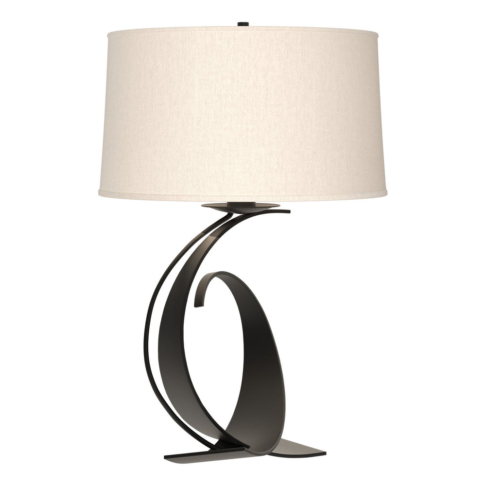 Hubbardton Forge - One Light Table Lamp - Fullered Impressions - Black- Union Lighting Luminaires Decor