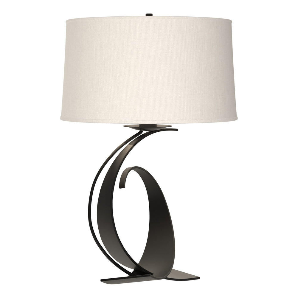 Hubbardton Forge - One Light Table Lamp - Fullered Impressions - Black- Union Lighting Luminaires Decor