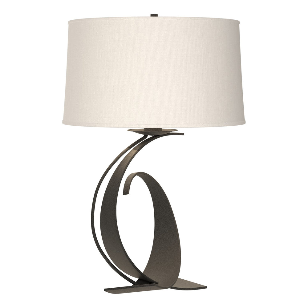 Hubbardton Forge - One Light Table Lamp - Fullered Impressions - Natural Iron- Union Lighting Luminaires Decor