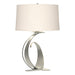 Hubbardton Forge - One Light Table Lamp - Fullered Impressions - Vintage Platinum- Union Lighting Luminaires Decor