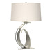 Hubbardton Forge - One Light Table Lamp - Fullered Impressions - Vintage Platinum- Union Lighting Luminaires Decor