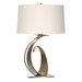 Hubbardton Forge - One Light Table Lamp - Fullered Impressions - Soft Gold- Union Lighting Luminaires Decor