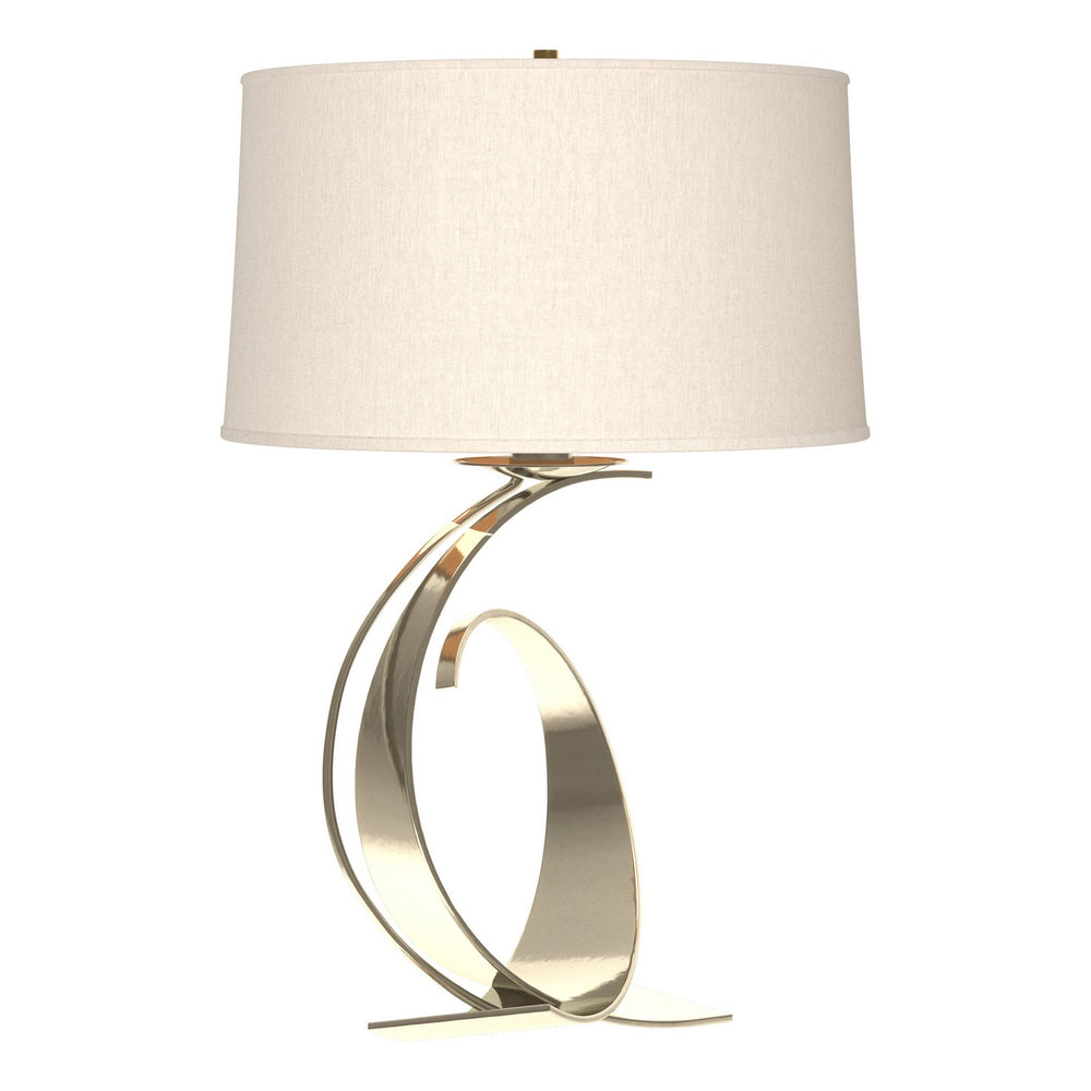 Hubbardton Forge - One Light Table Lamp - Fullered Impressions - Sterling- Union Lighting Luminaires Decor