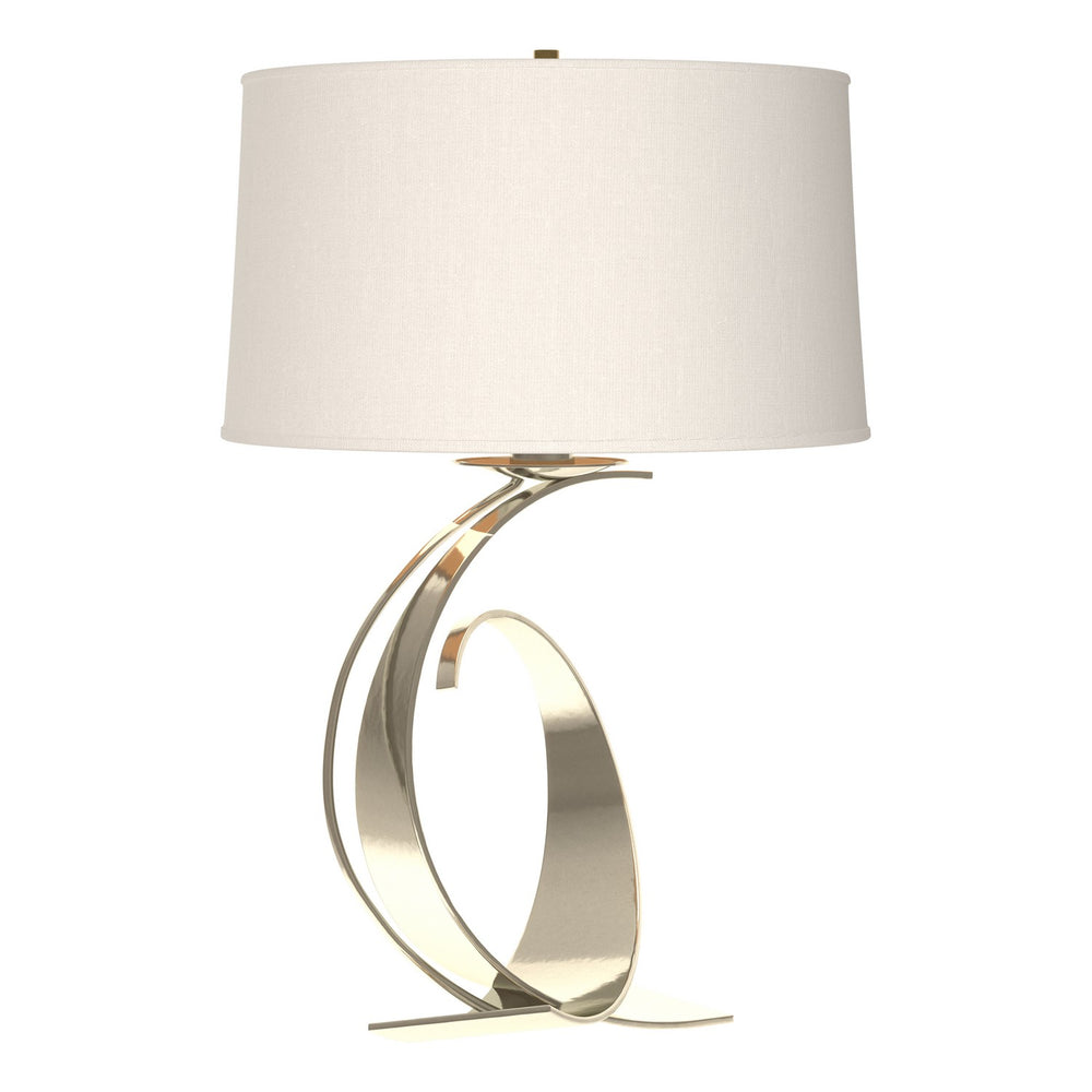Hubbardton Forge - One Light Table Lamp - Fullered Impressions - Sterling- Union Lighting Luminaires Decor