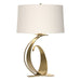 Hubbardton Forge - One Light Table Lamp - Fullered Impressions - Modern Brass- Union Lighting Luminaires Decor