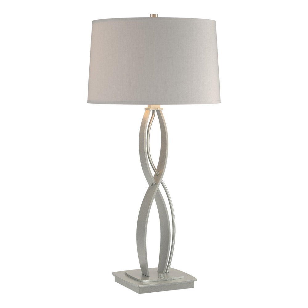 Hubbardton Forge - One Light Table Lamp - Almost Infinity - Vintage Platinum- Union Lighting Luminaires Decor