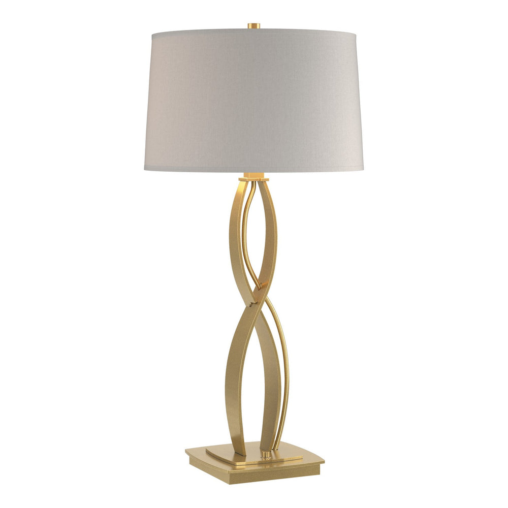 Hubbardton Forge - One Light Table Lamp - Almost Infinity - Modern Brass- Union Lighting Luminaires Decor