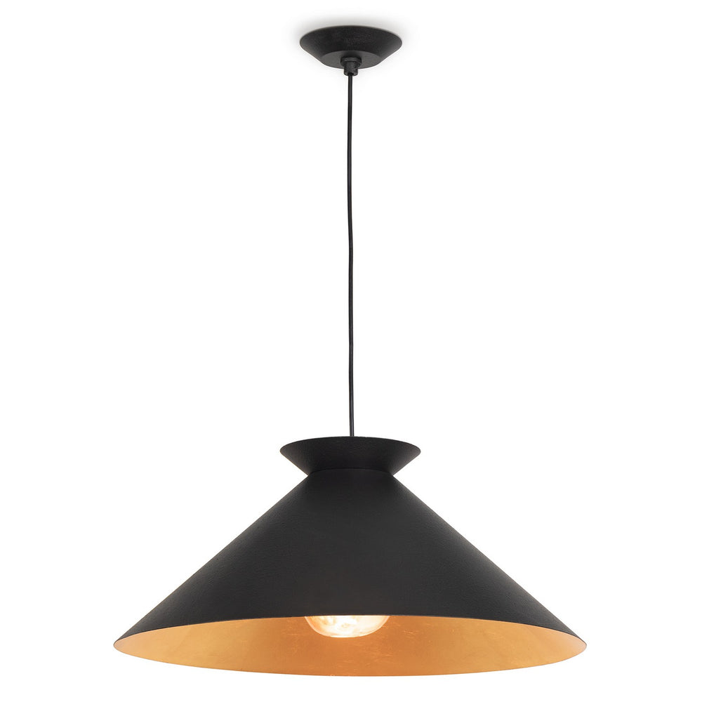 Regina Andrew Canada - One Light Pendant - Viggo - Blackened Steel- Union Lighting Luminaires Decor