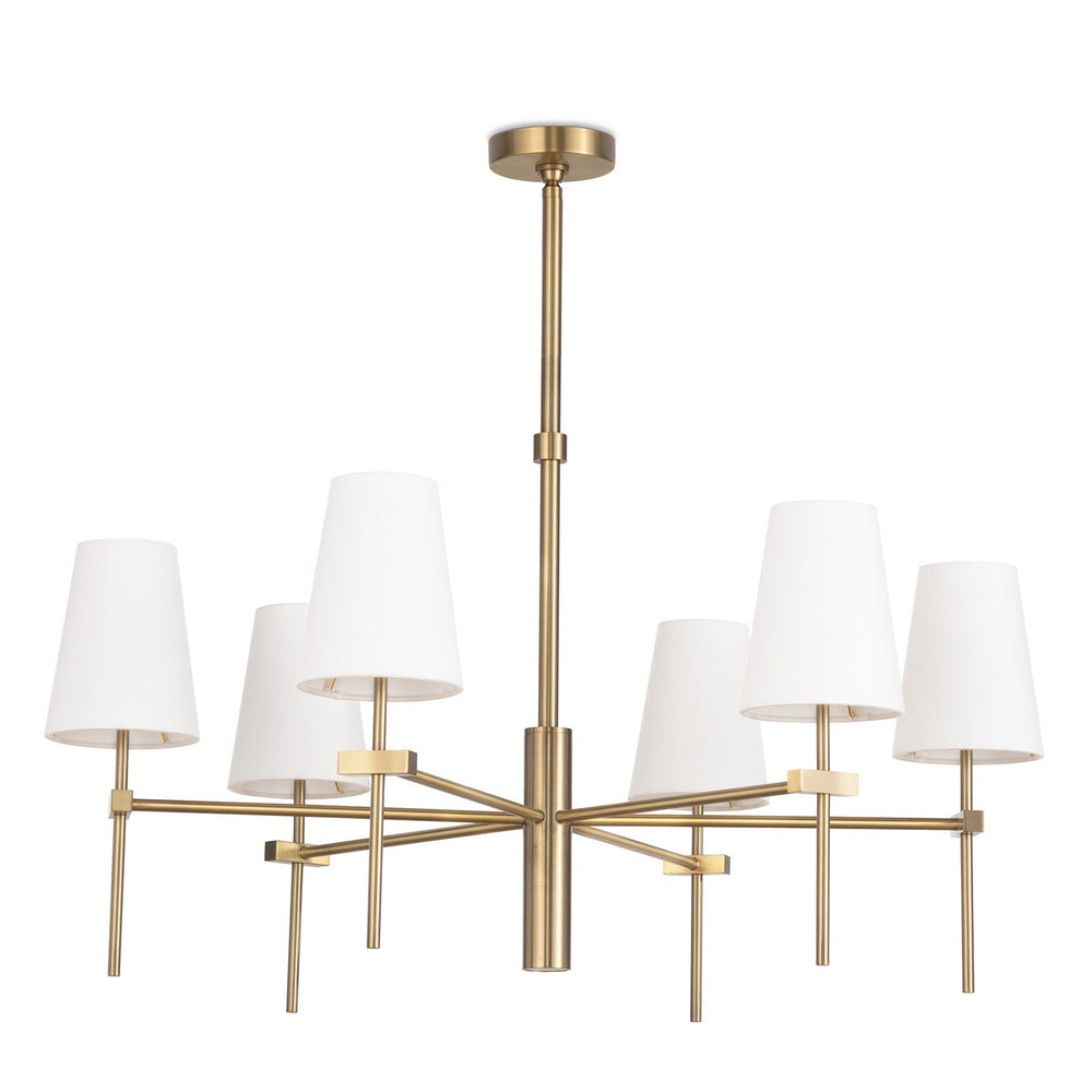 Regina Andrew - Six Light Chandelier - Southern Living - Natural Brass- Union Lighting Luminaires Decor