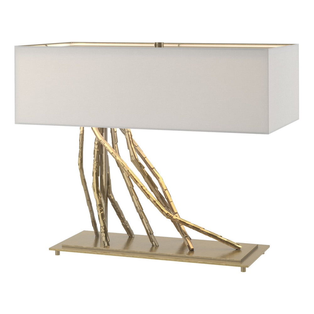 Hubbardton Forge - Two Light Table Lamp - Brindille - Modern Brass- Union Lighting Luminaires Decor