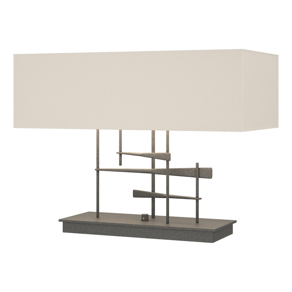 Hubbardton Forge - Two Light Table Lamp - Cavaletti - Natural Iron- Union Lighting Luminaires Decor