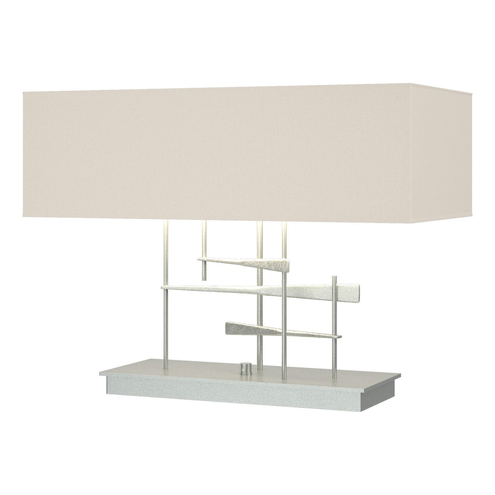Hubbardton Forge - Two Light Table Lamp - Cavaletti - Vintage Platinum- Union Lighting Luminaires Decor