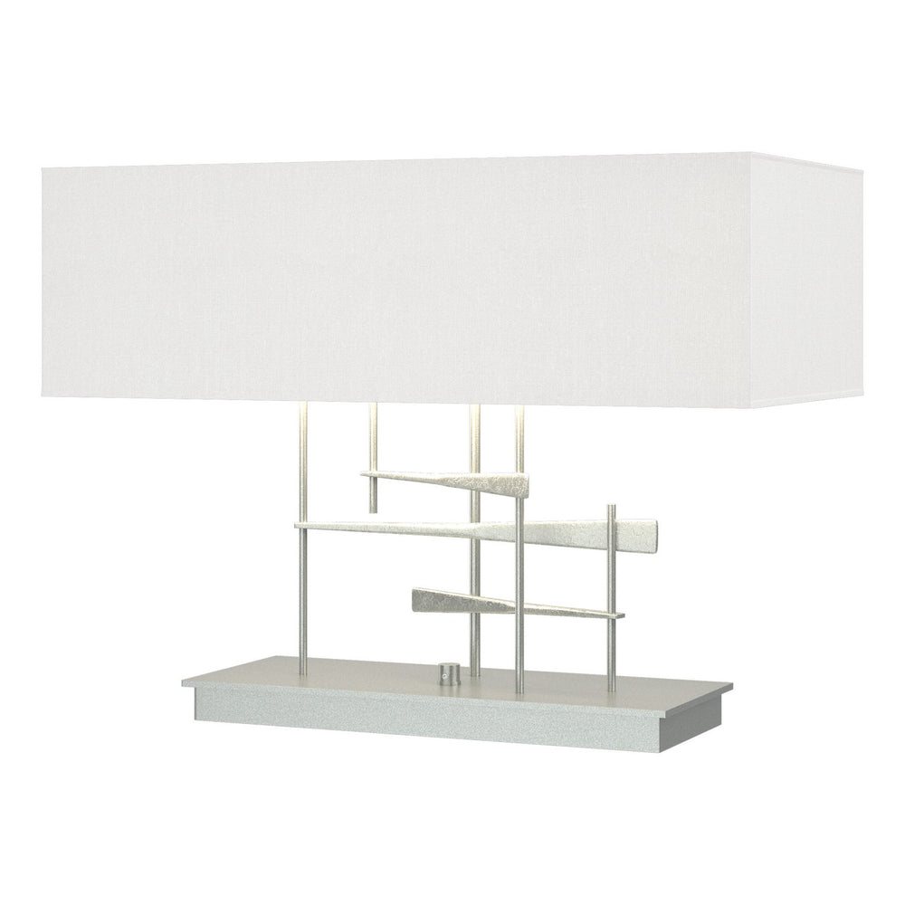 Hubbardton Forge - Two Light Table Lamp - Cavaletti - Vintage Platinum- Union Lighting Luminaires Decor
