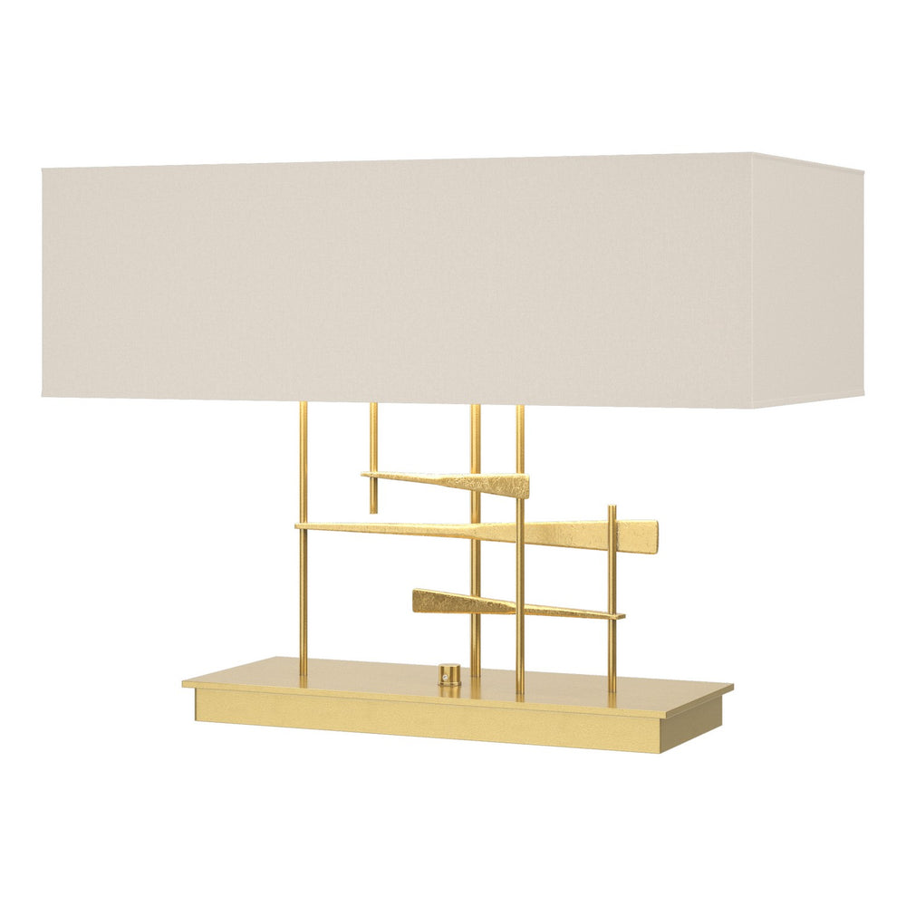 Hubbardton Forge - Two Light Table Lamp - Cavaletti - Modern Brass- Union Lighting Luminaires Decor