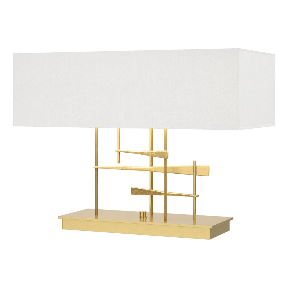 Hubbardton Forge - Two Light Table Lamp - Cavaletti - Modern Brass- Union Lighting Luminaires Decor