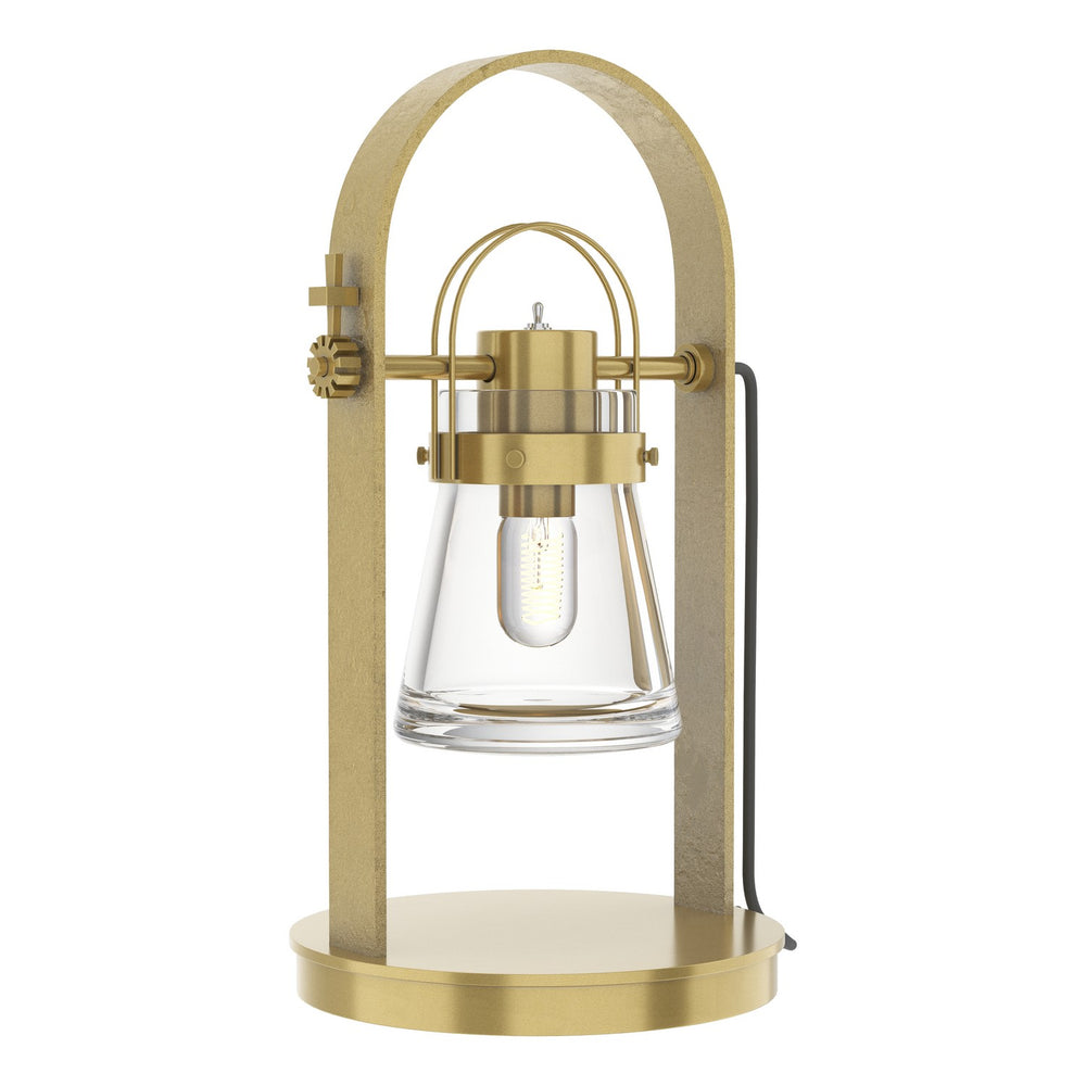 Hubbardton Forge - One Light Table Lamp - Erlenmeyer - Modern Brass- Union Lighting Luminaires Decor