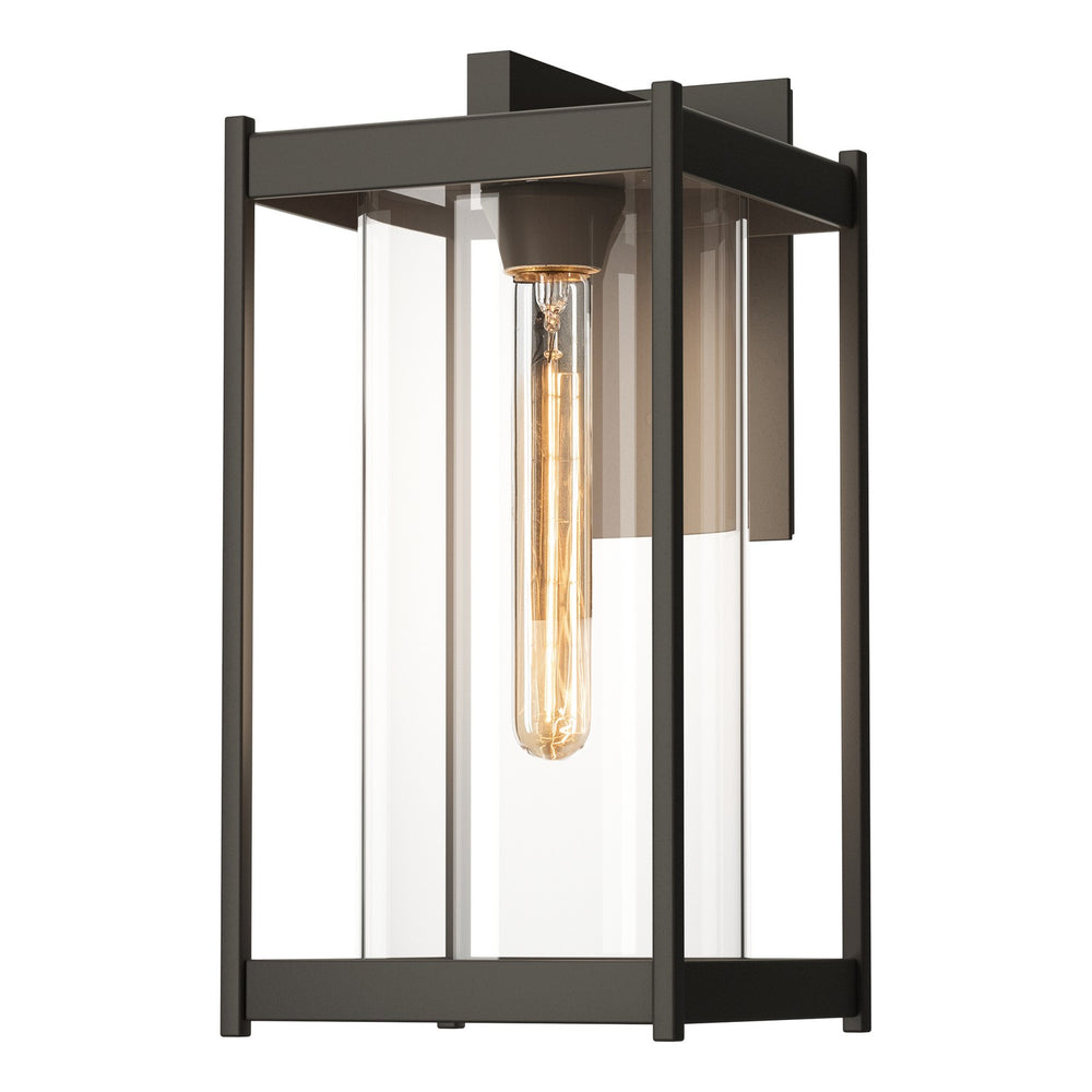 Hubbardton Forge - One Light Outdoor Wall Sconce - Cela - Coastal Dark Smoke- Union Lighting Luminaires Decor