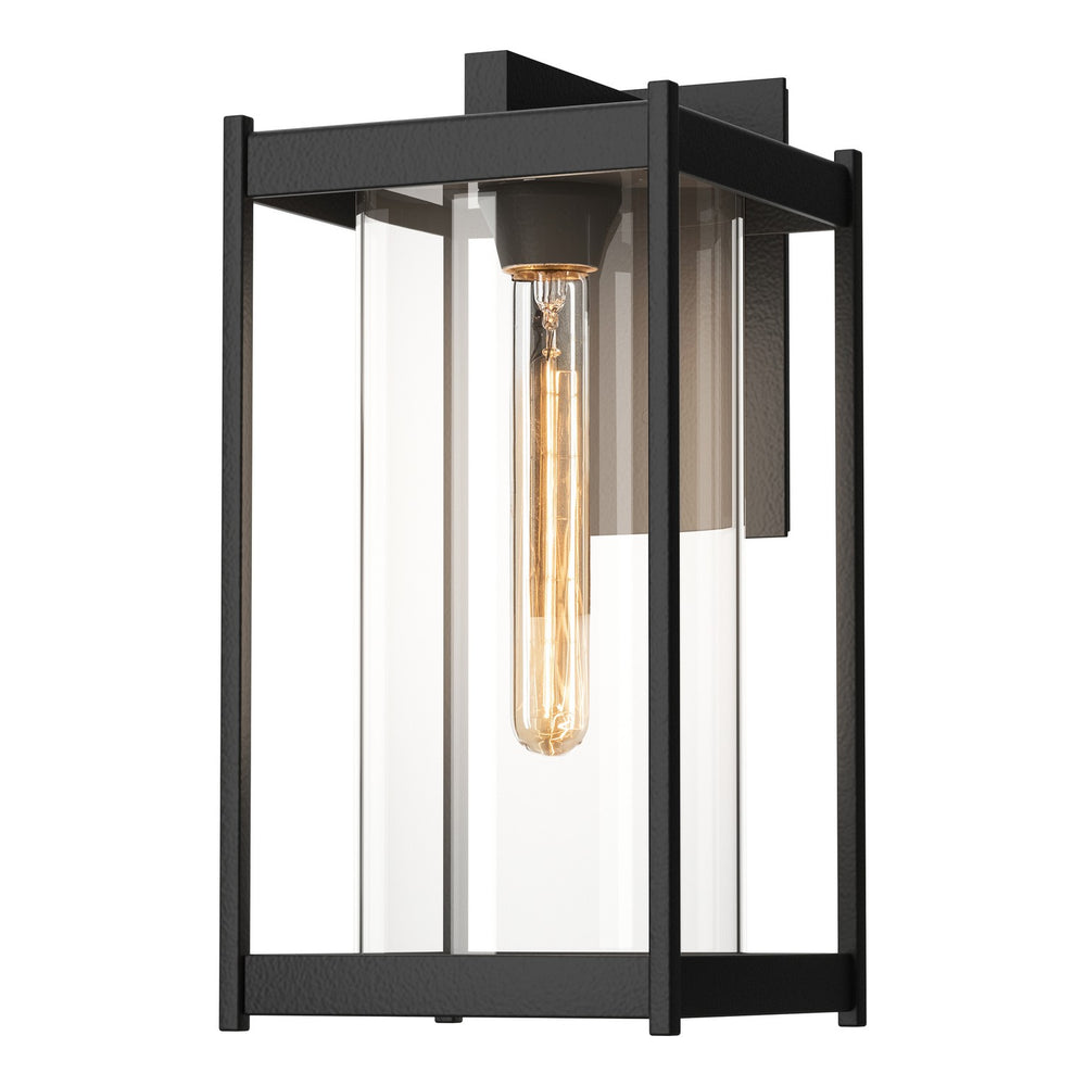 Hubbardton Forge - One Light Outdoor Wall Sconce - Cela - Coastal Black- Union Lighting Luminaires Decor